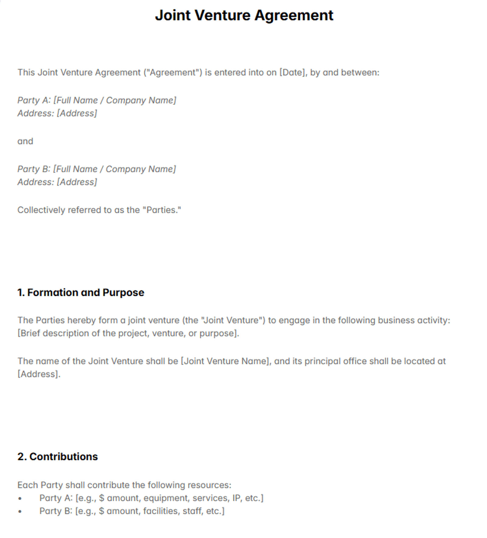 Joint Venture Agreement Template: Protect Partnerships in 2026