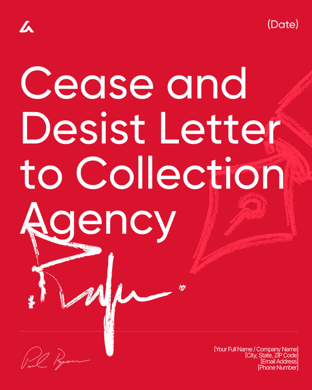 Cease and Desist Letter to Collection Agency Template