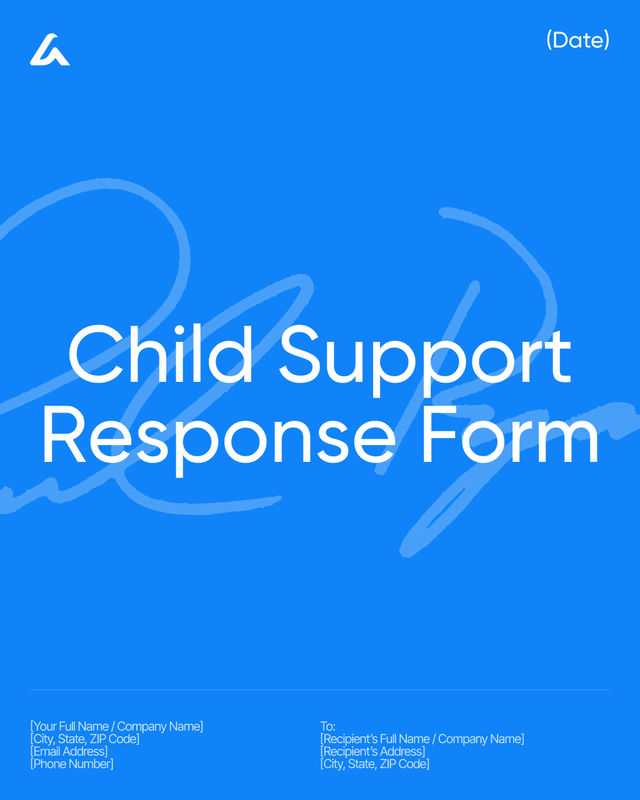Child Support Response Form Template: Employment Details