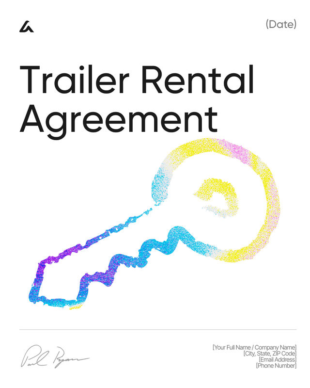 Trailer Rental Agreement Template: Rates, Liability & Use Terms