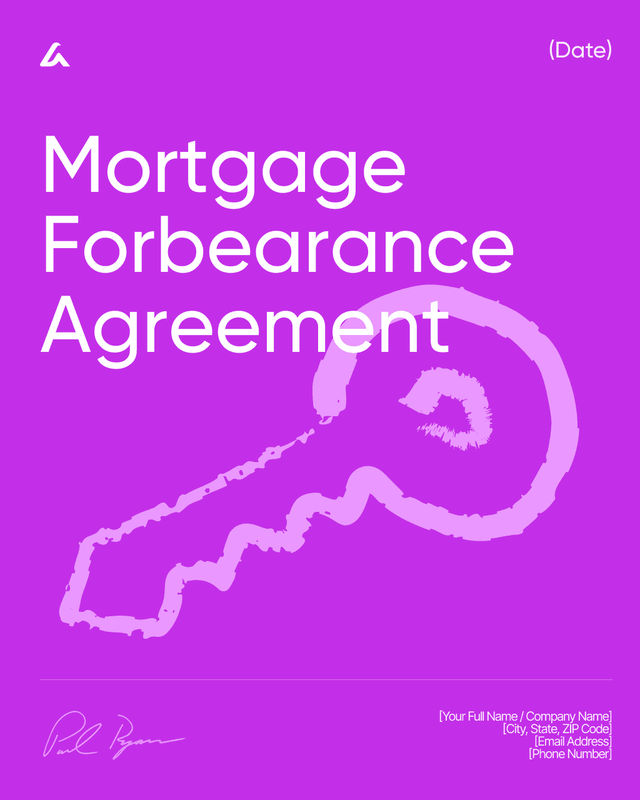 Mortgage Forbearance Agreement Template: Deferral/Extension