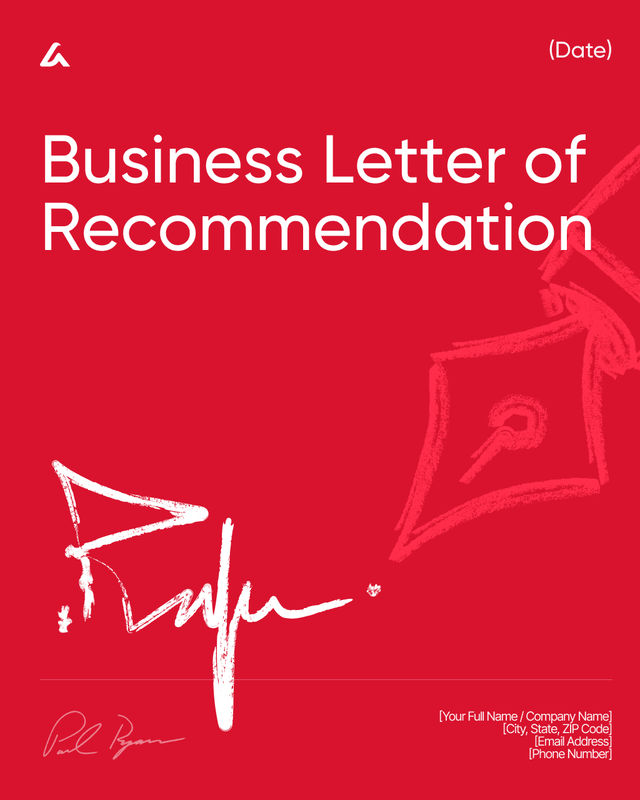 Business Letter of Recommendation: Professional Reference Guide