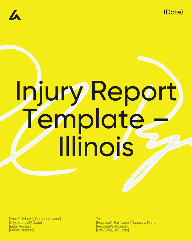 Injury Report Template: Incident Details & Liability Illinois
