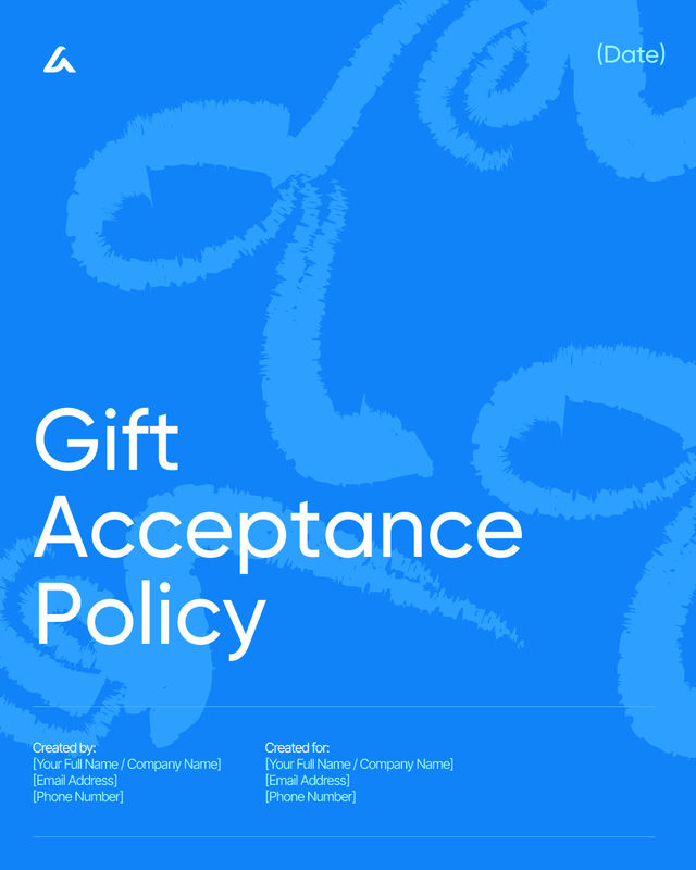 Gift Acceptance Policy Template: Donation Review and Terms