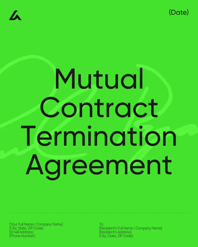 Mutual Contract Termination Agreement Template