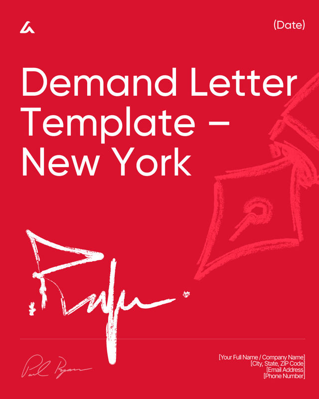 Demand Letter Template: Payment, Breach & Disputes New York