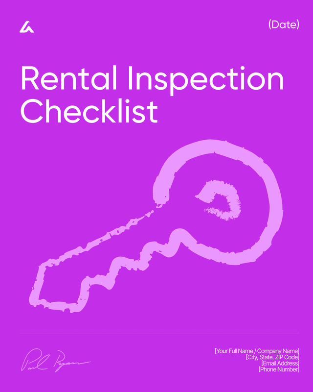 Rental Inspection Checklist Template: Move-In/Out & Notes