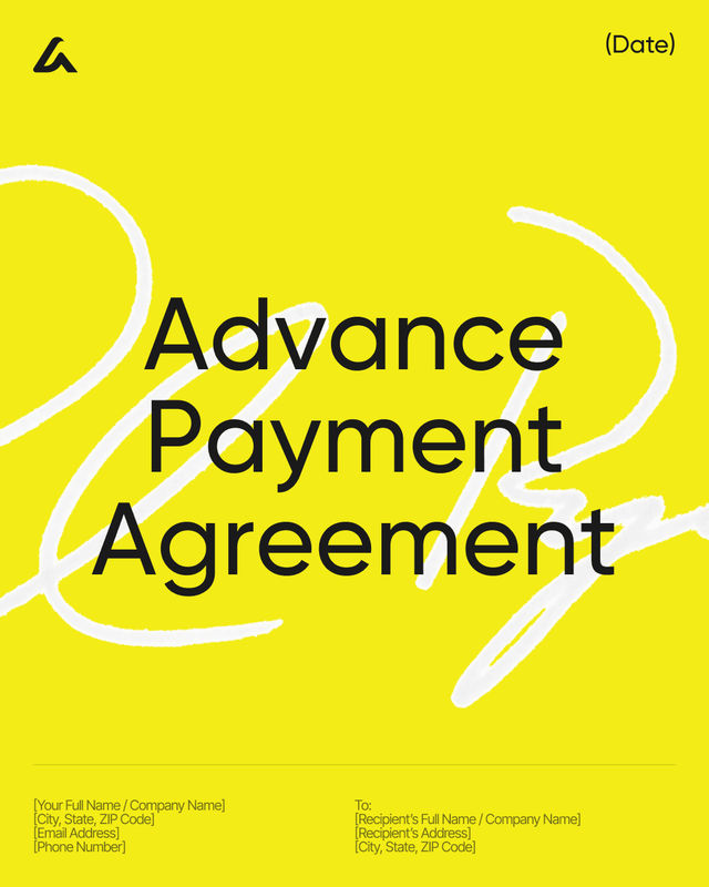 Advance Payment Agreement Template: Deposits, Refunds & Terms