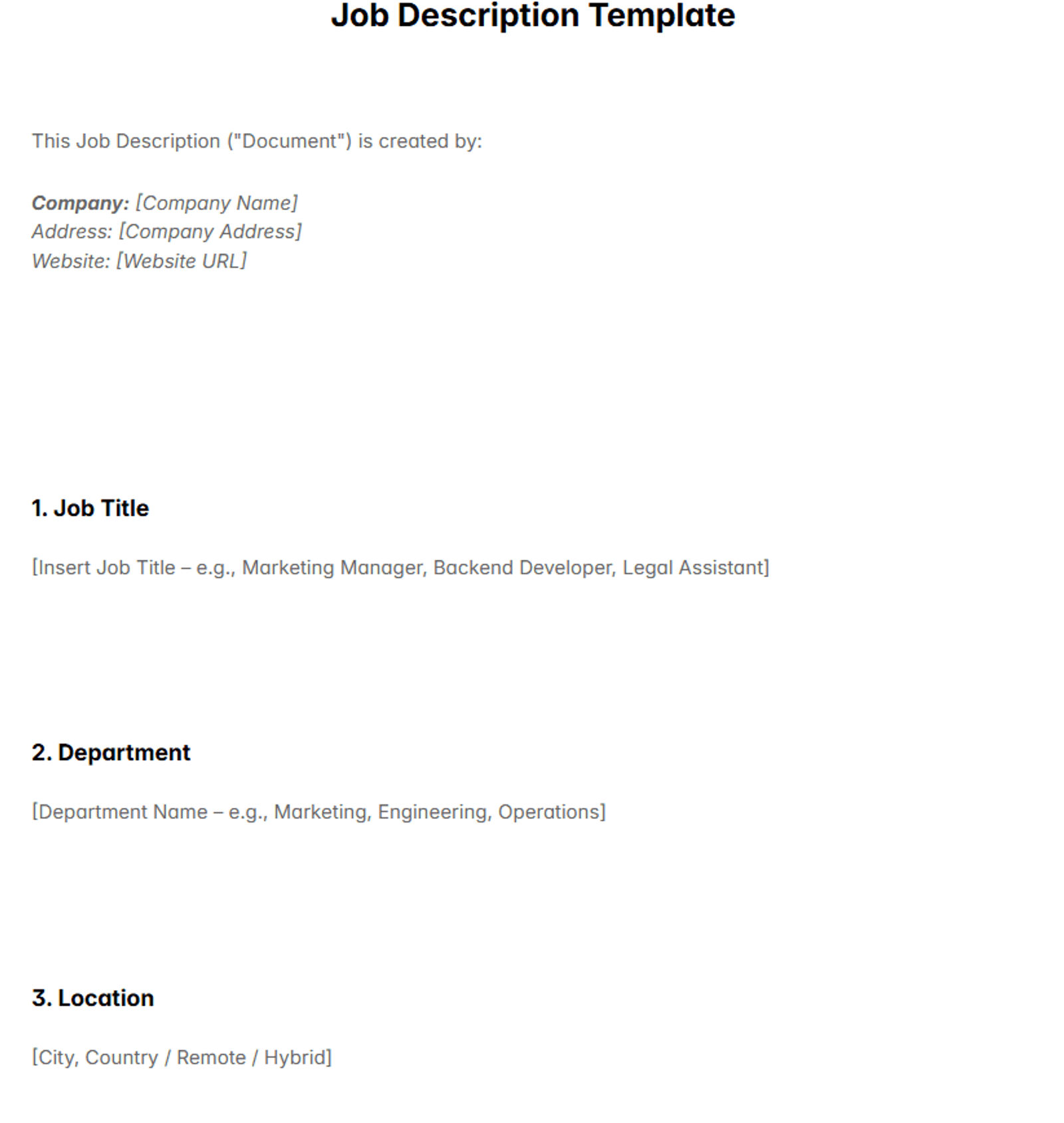 Job Description Template Guide: When to Use & Legal Requirements