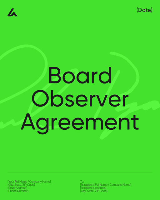Board Observer Agreement