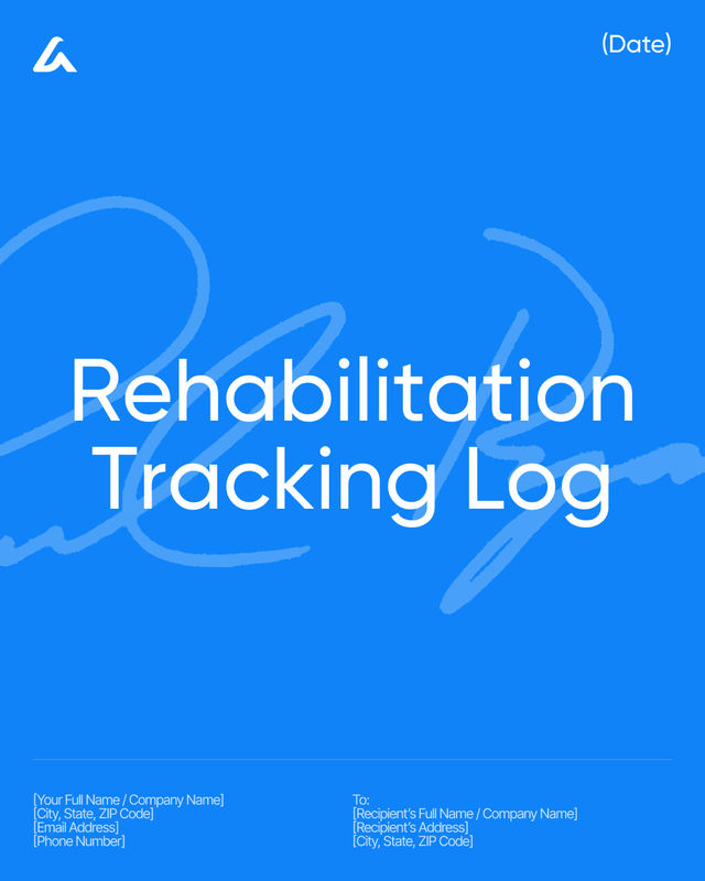 Rehabilitation Tracking Log Template: Progress & Recovery Notes