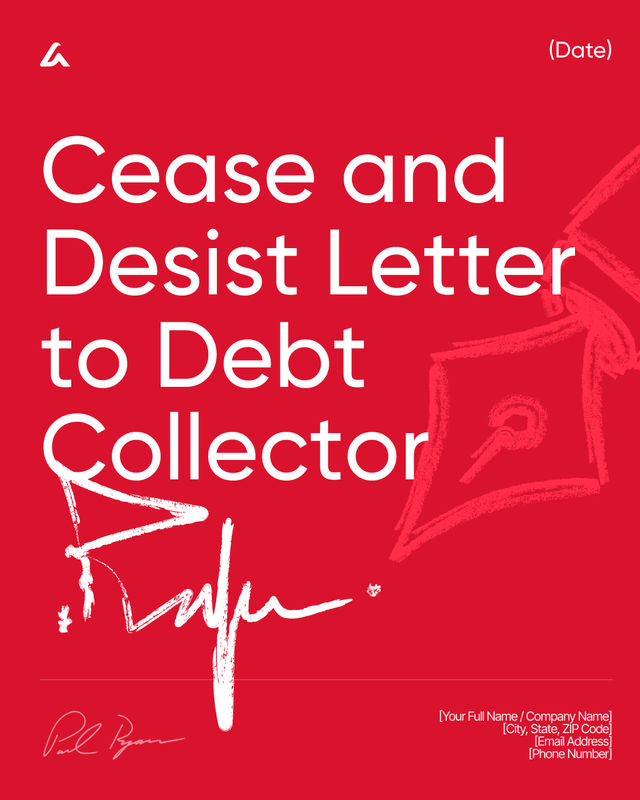 Cease and Desist Letter to Debt Collector Template