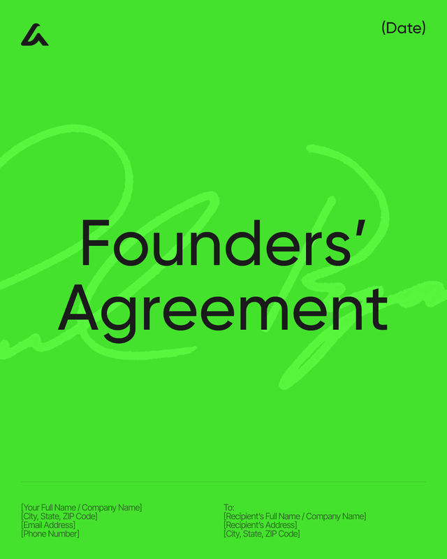 Founders’ Agreement Template: Equity, Roles and Vesting