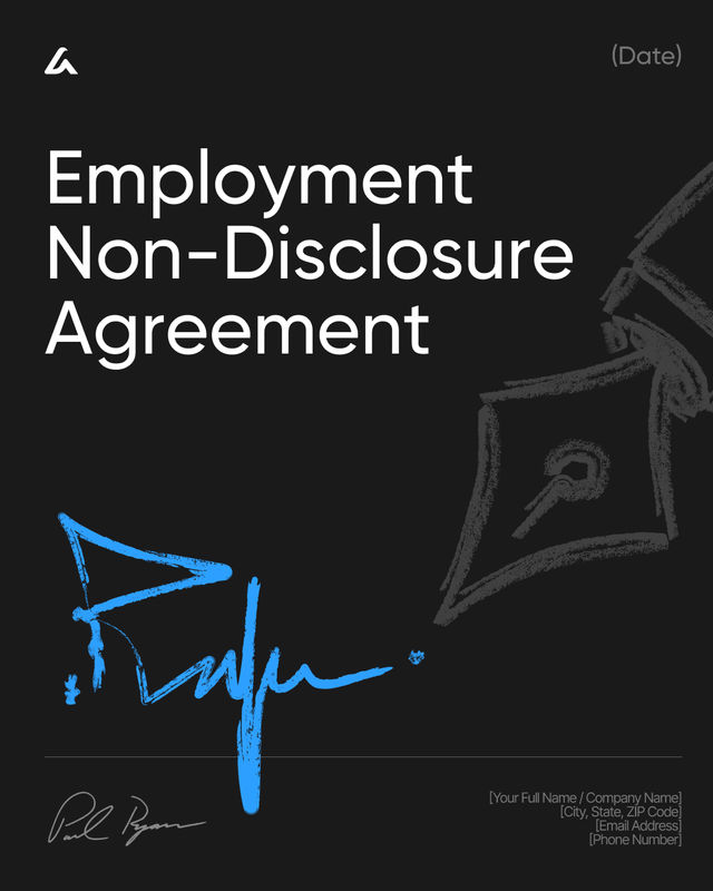 Employment Non-Disclosure Agreement: Confidentiality Terms