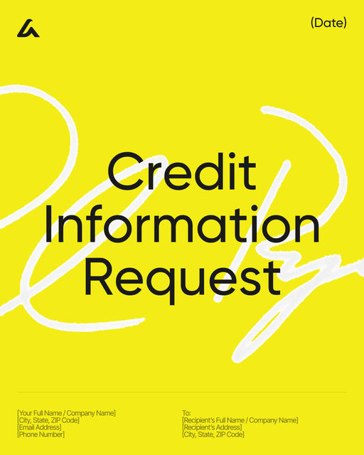 Credit Information Request template preview
