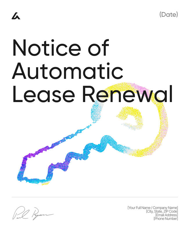 Notice of Automatic Lease Renewal Template
