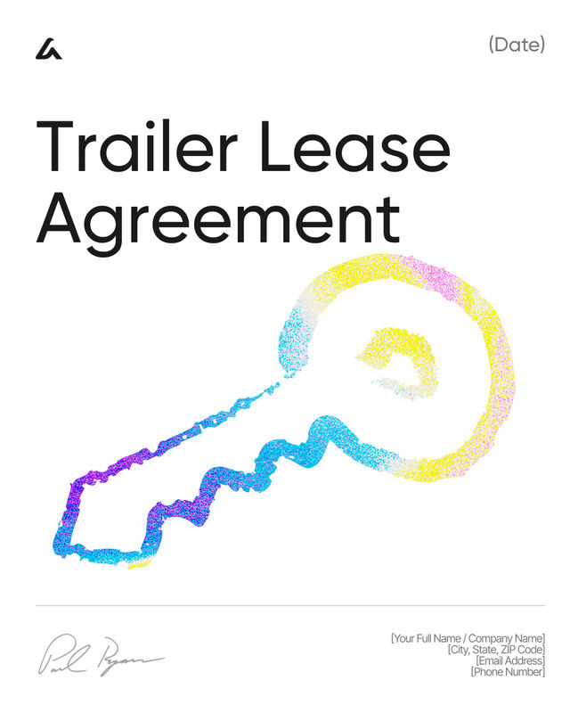 Trailer Lease Agreement Template: Use, Payment & Liability