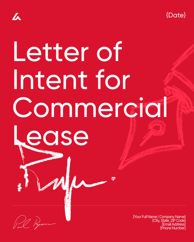 Letter of Intent for Commercial Lease Template