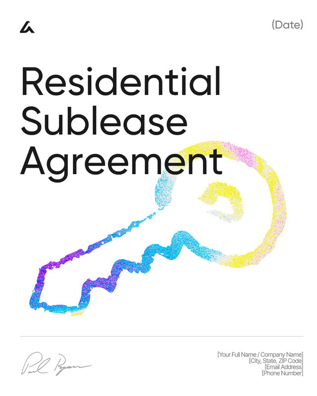 Residential Sublease Agreement Template: Rent, Term & Consent