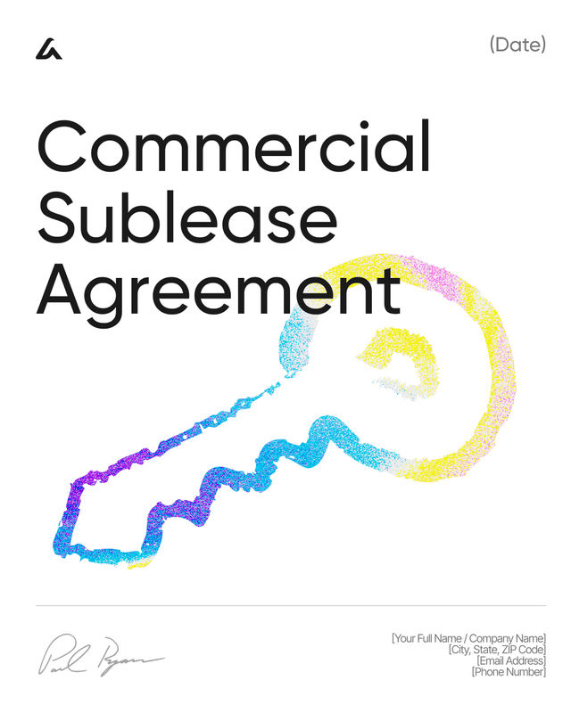 Commercial Sublease Agreement Template: Lease Term and Rent