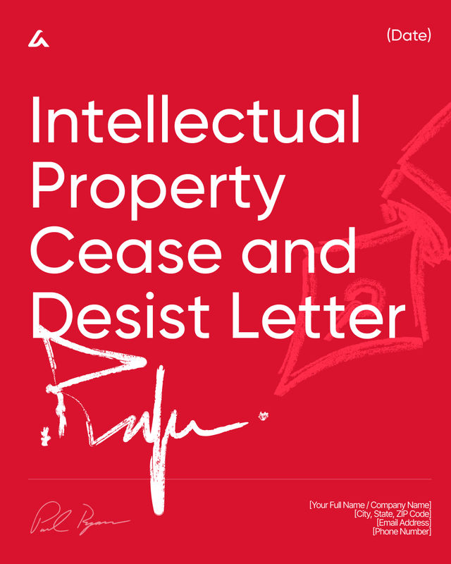 Intellectual Property Cease and Desist Letter Template