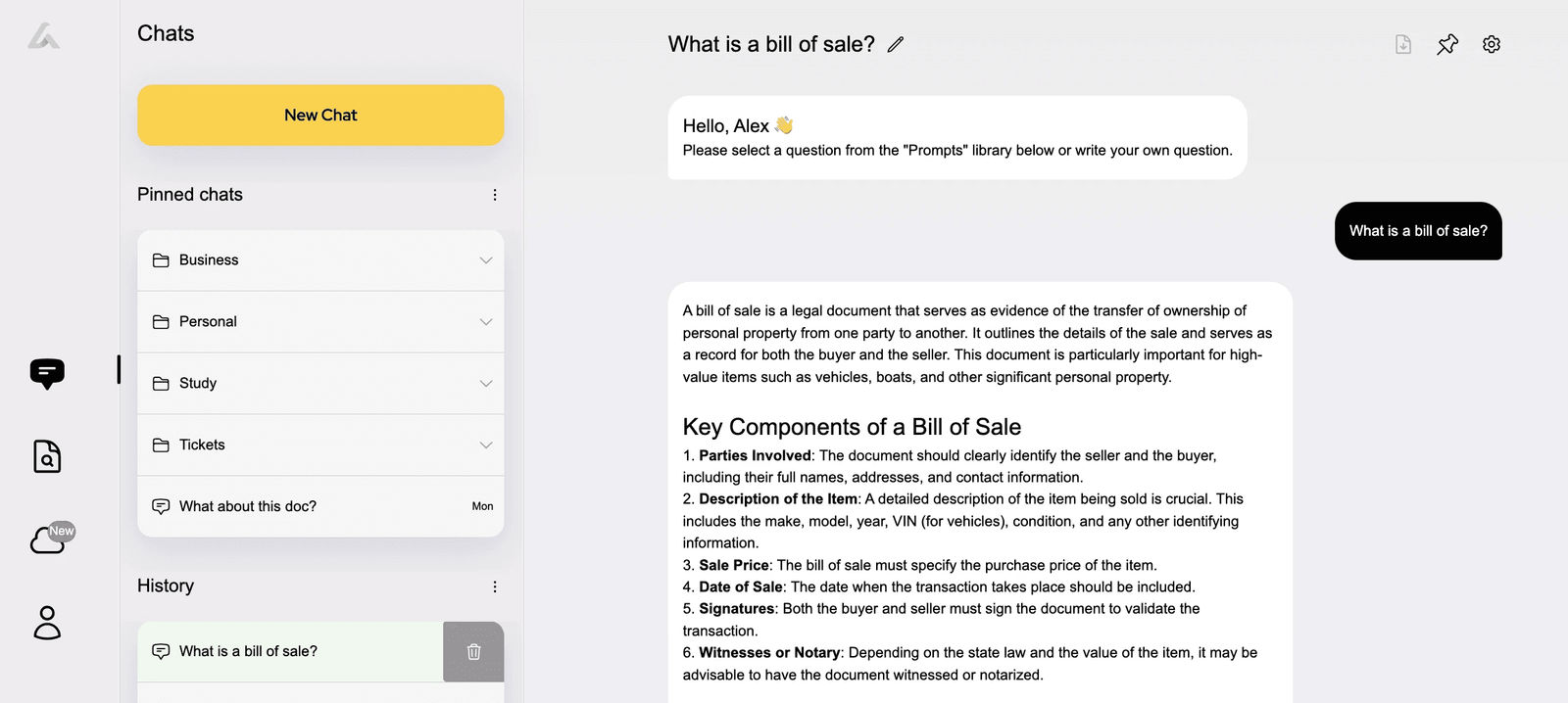 screenshot from the AI LAwyer work