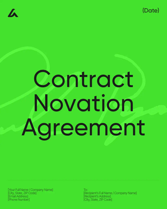 Contract Novation Agreement Template