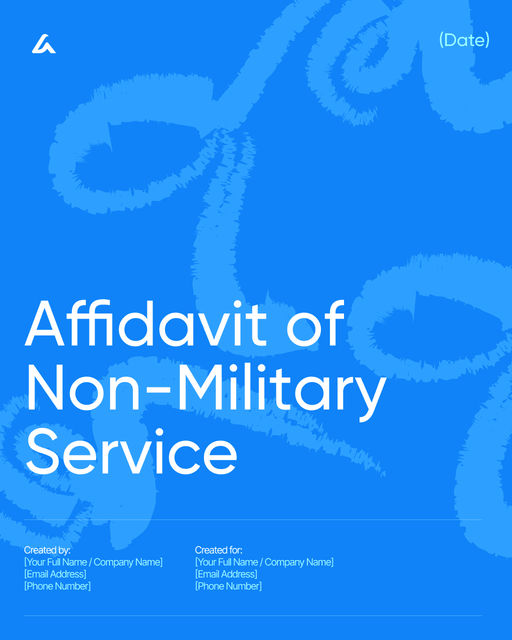 Affidavit of Non-Military Service