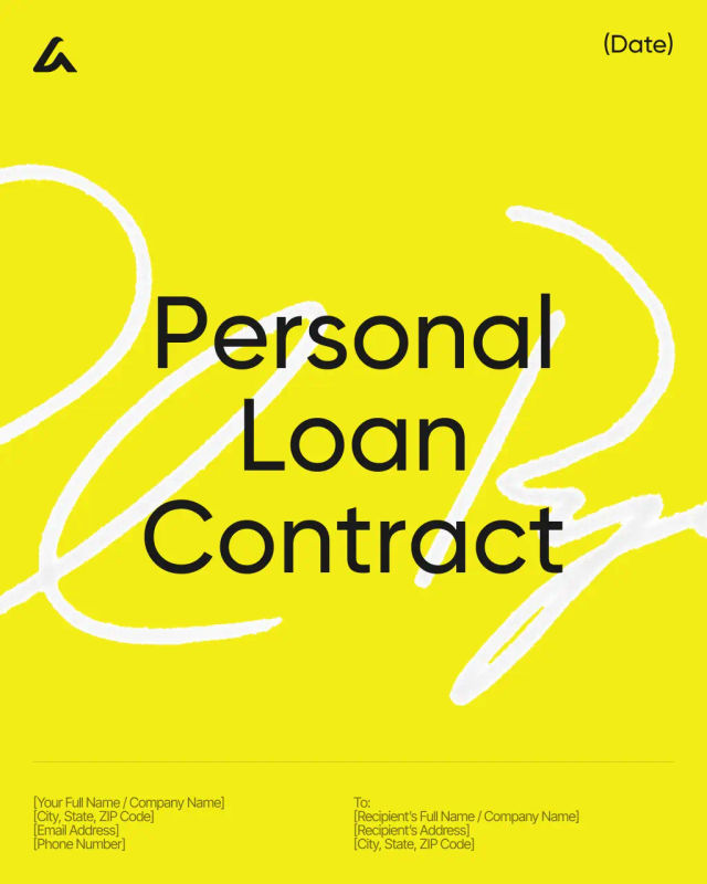 Personal Loan Contract Template: Interest & Repayment