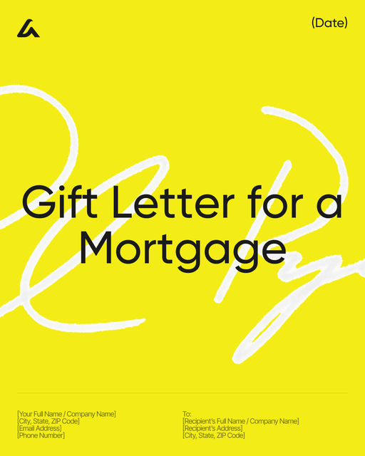 Gift Letter for a Mortgage