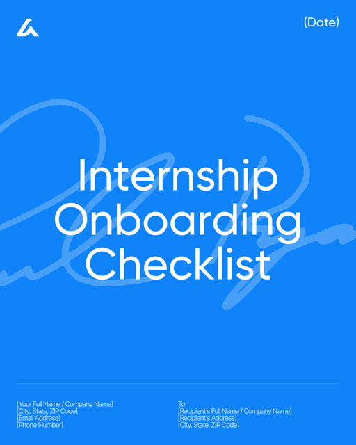 Internship Onboarding Checklist