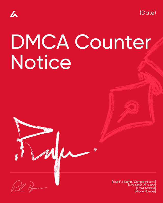 DMCA Counter Notice Template