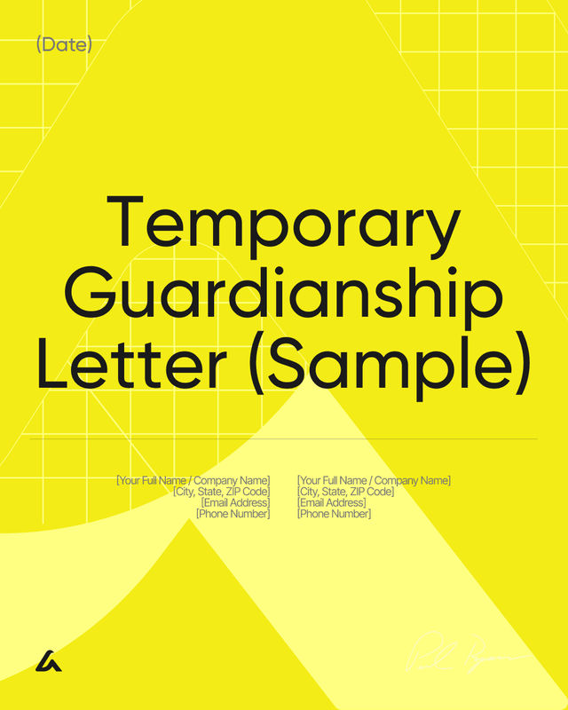 Guardianship Letter: Free Sample Template + How to Write (2026)