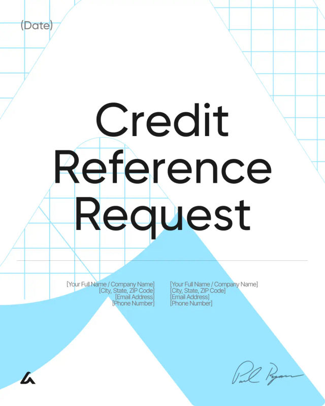 Credit Reference Request Template