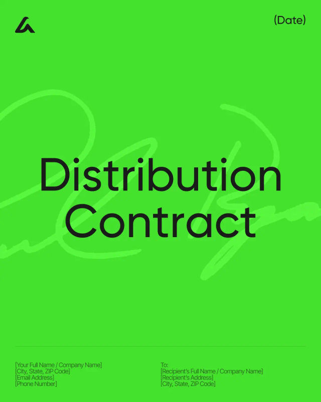 Distribution Contract Template