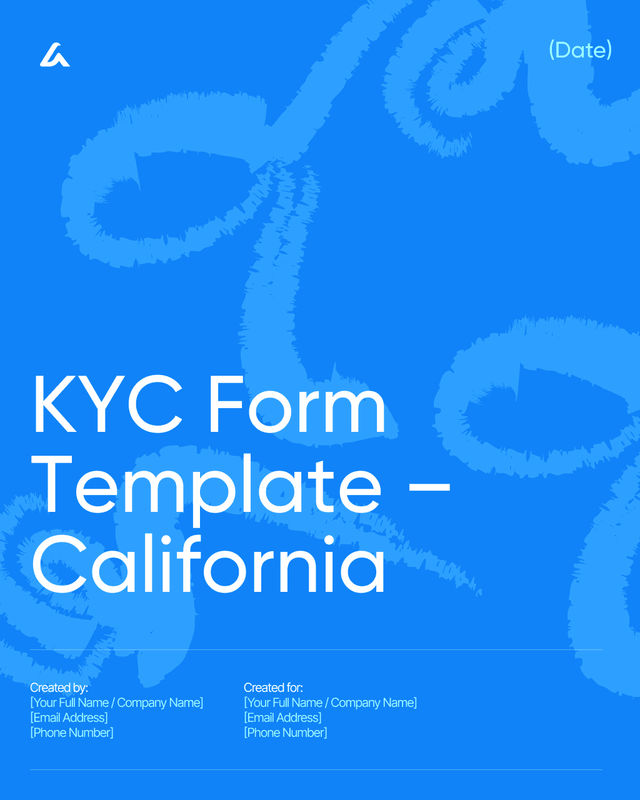 KYC Form Template: Verification & Compliance – California
