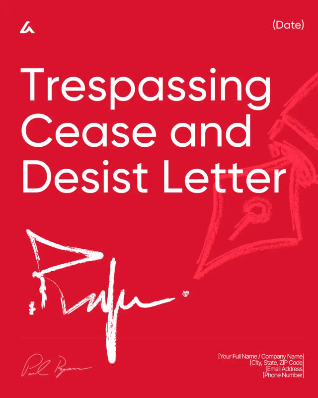 Trespass Notice Template & Written Notice to Trespassers