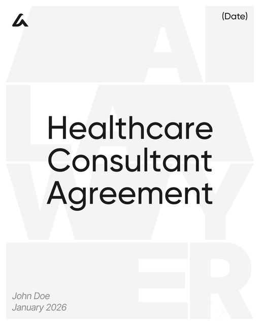 Healthcare Consultant Agreement