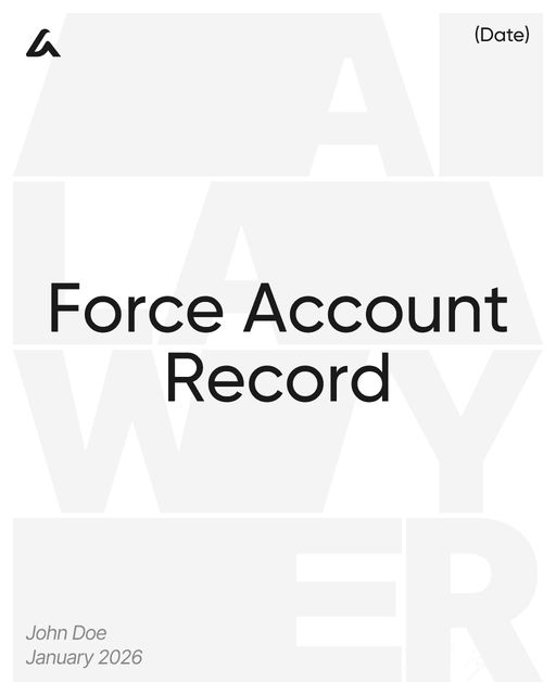Force Account Record