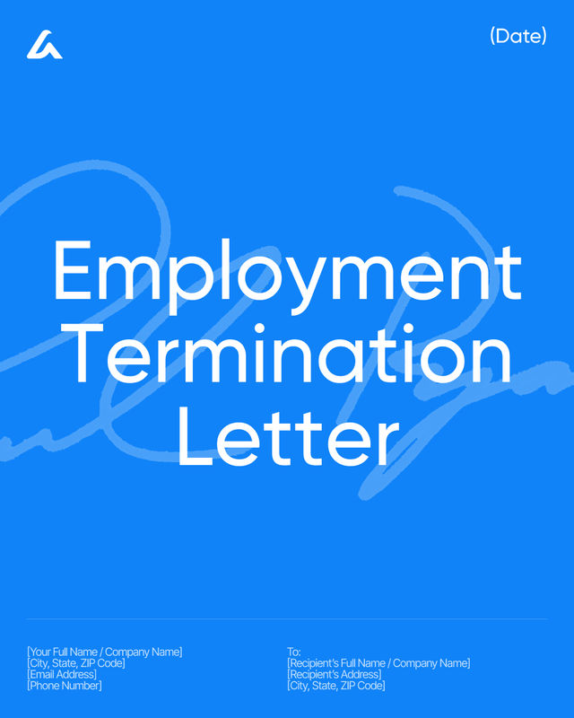 Employment Termination Letter Template: Cause & Final Pay