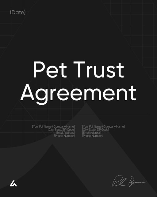 Pet Trust Agreement