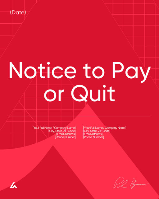 Notice to Pay or Quit
