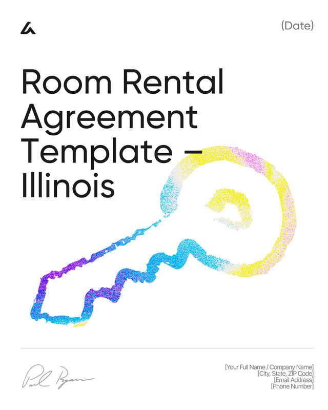Room Rental Agreement: Rent, Deposit Template – Illinois