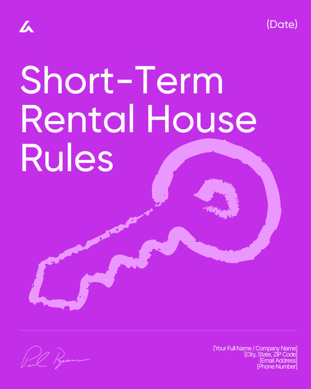 Short-Term Rental House Rules Template