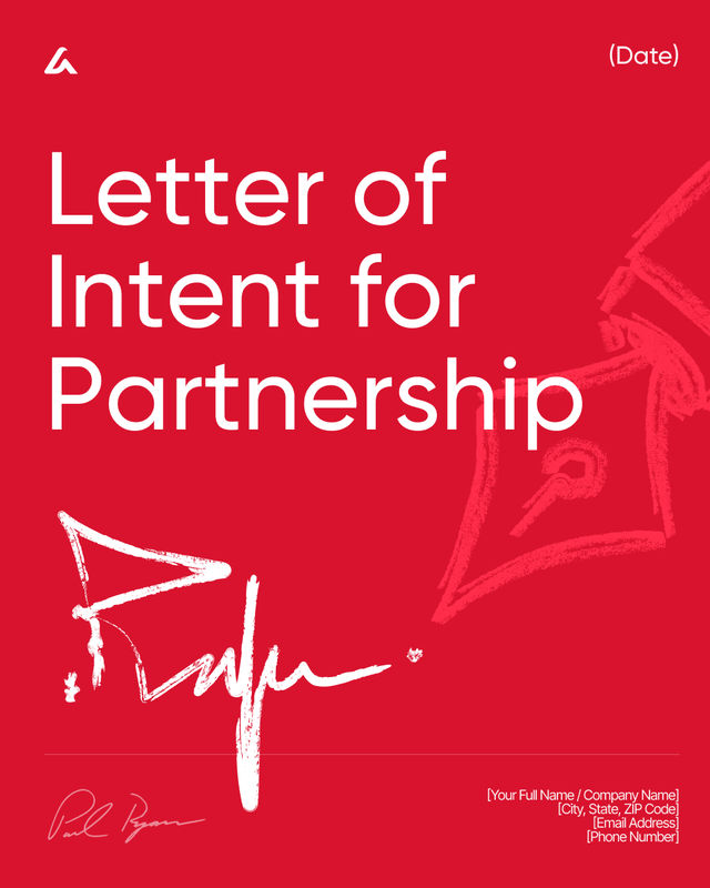 Letter of Intent for Partnership Template: Roles & Terms Guide