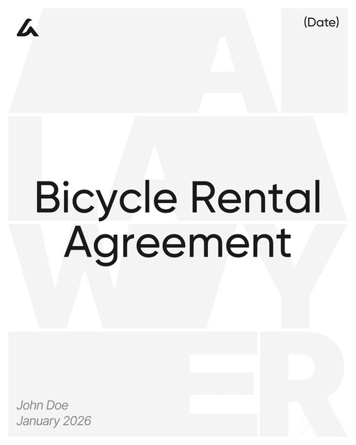Bicycle Rental Agreement