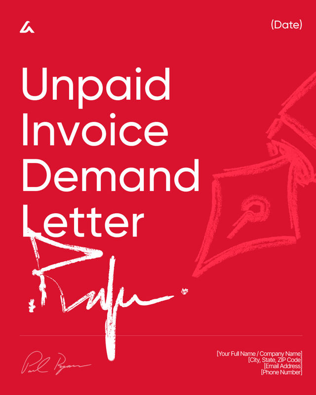 Unpaid Invoice Demand Letter Template: Amounts & Deadlines