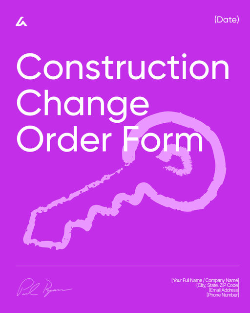Construction Change Order Form