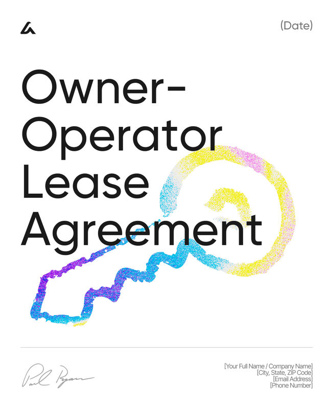 Owner-Operator Lease Agreement Template: Equipment & Payment