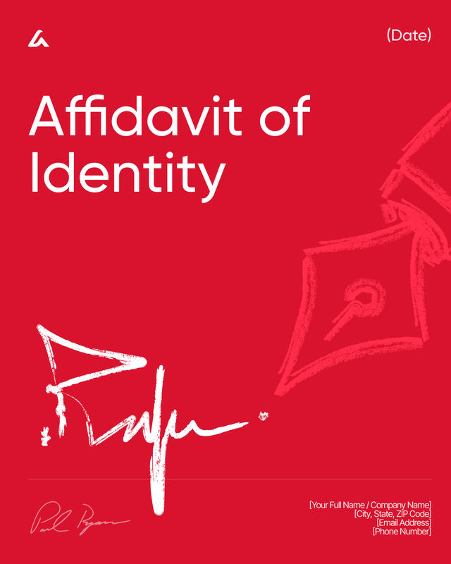 Affidavit of Identity Template: Sworn Identity Statement